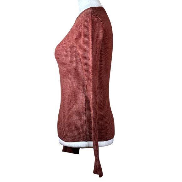 Fear of God ESSENTIALS Waffle Fitted Long Sleeve in Crimson X-Small New Womens - Picture 6 of 12